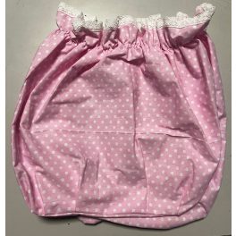 Kosárbélés Rózsaszín pöttyös
