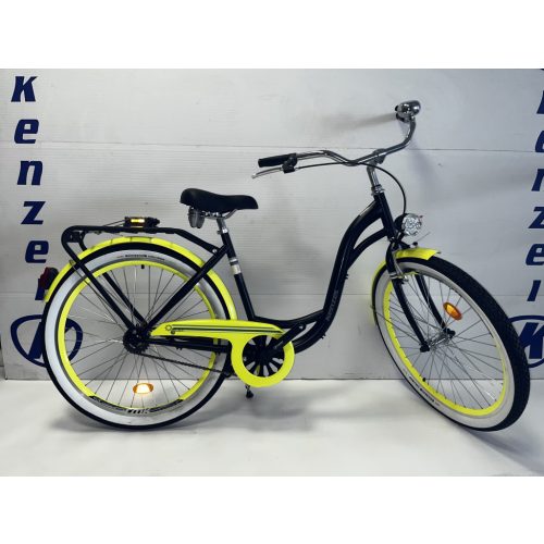 Kenzel Cruiser Matt Fekete - Neon Sárga