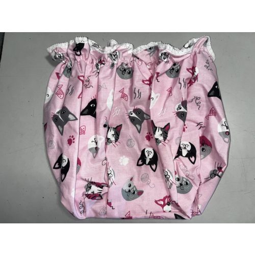 Kosárbélés Rózsaszín Cicás 